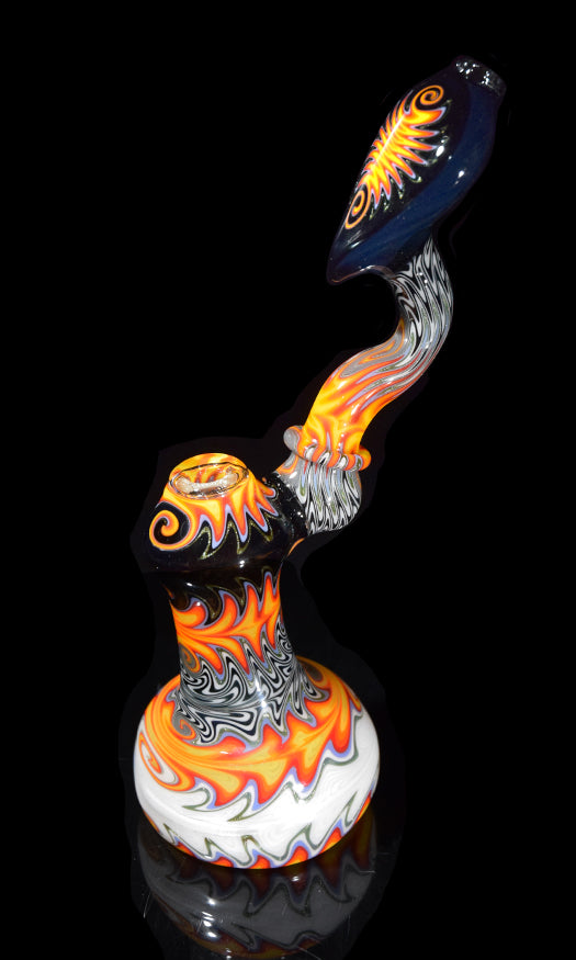 ESG: "Faded Fire" Dewar Bubbler by @slynxxglass