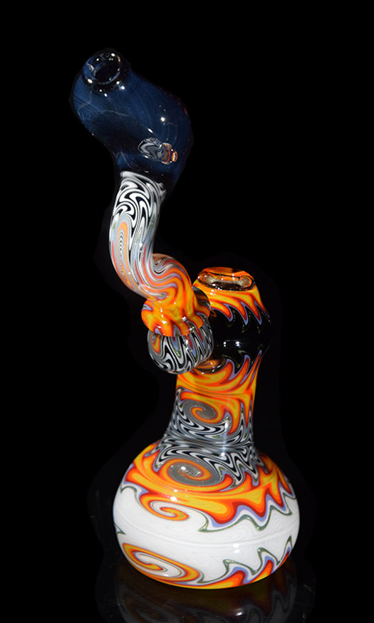 ESG: "Faded Fire" Dewar Bubbler by @slynxxglass