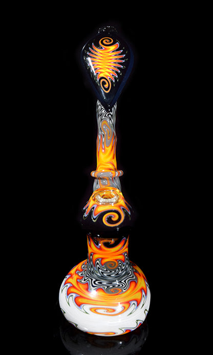 ESG: "Faded Fire" Dewar Bubbler by @slynxxglass