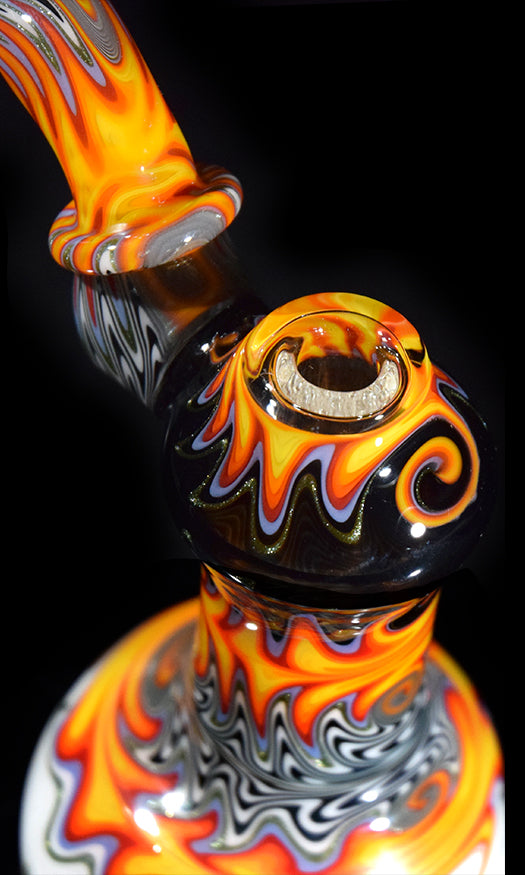 ESG: "Faded Fire" Dewar Bubbler by @slynxxglass